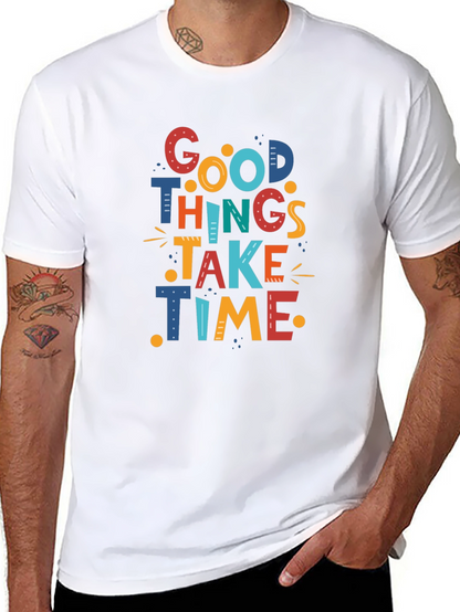 Good Things Take Time Graphic Tee - Black