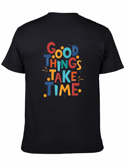 Good Things Take Time Graphic Tee - Black