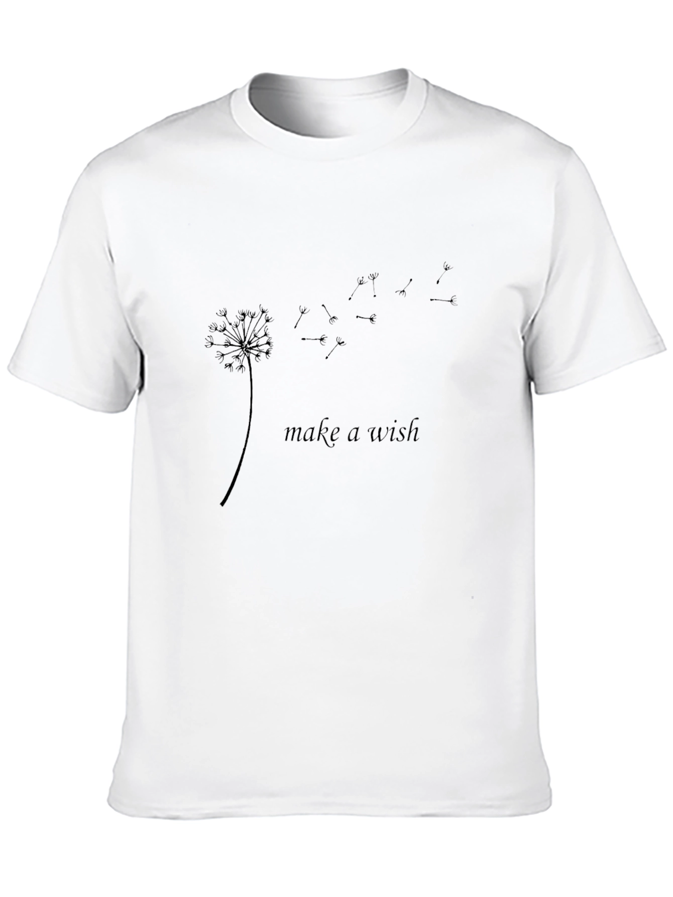 Make a Wish Dandelion Black T-Shirt