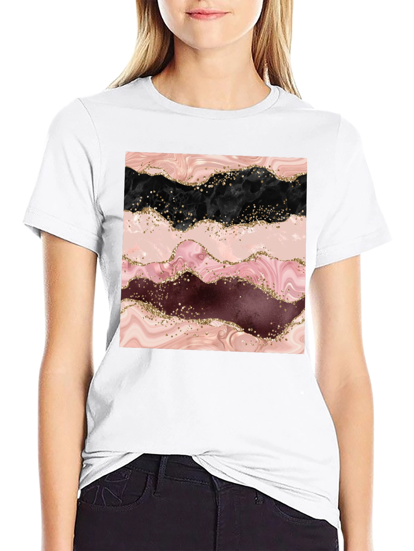 Marble Swirl T-Shirt - Stylish Abstract Design