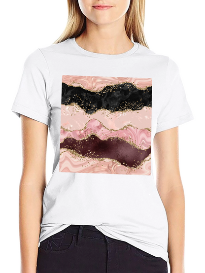 Marble Swirl T-Shirt - Stylish Abstract Design