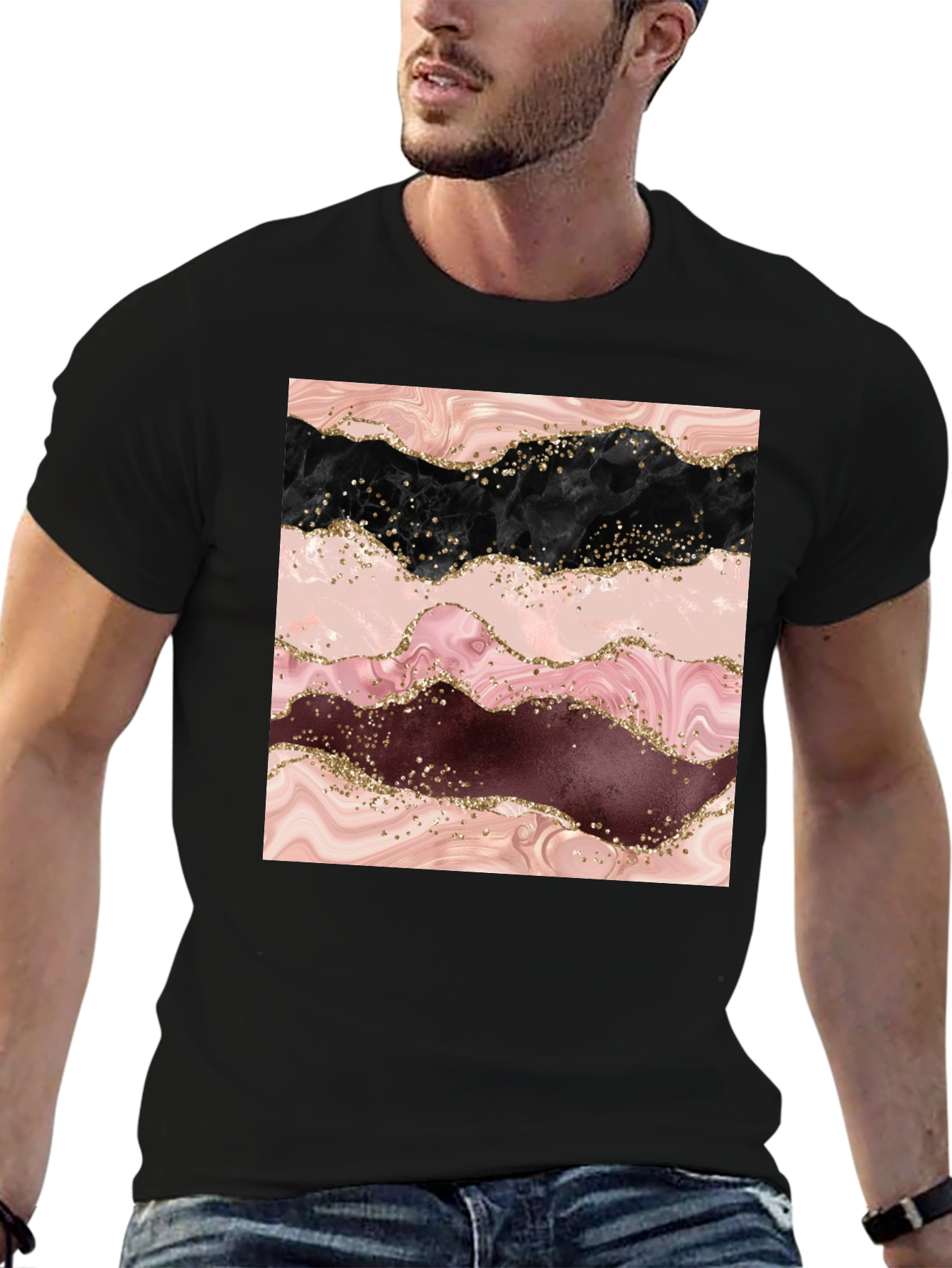 Marble Swirl T-Shirt - Stylish Abstract Design
