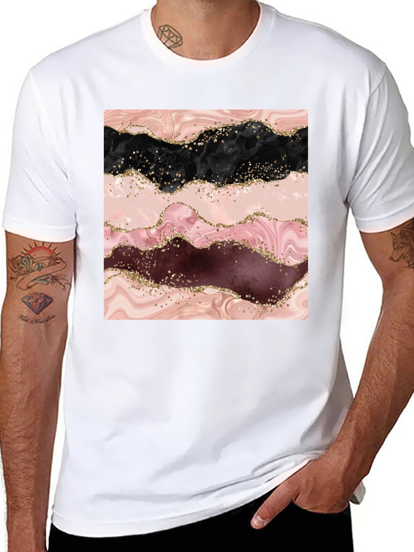 Marble Swirl T-Shirt - Stylish Abstract Design