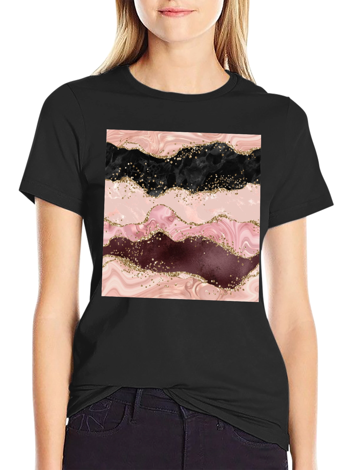 Marble Swirl T-Shirt - Stylish Abstract Design