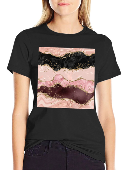 Marble Swirl T-Shirt - Stylish Abstract Design