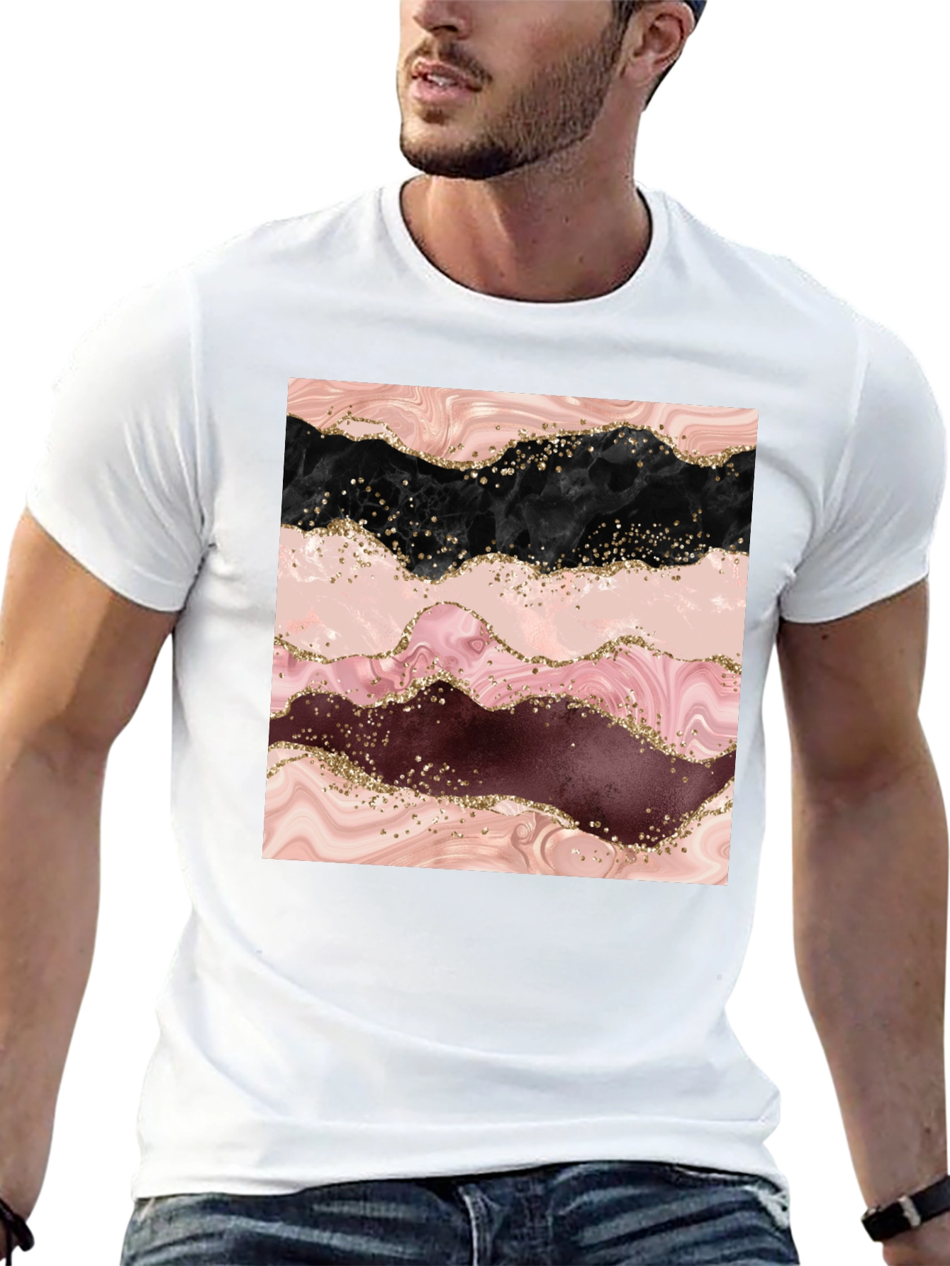 Marble Swirl T-Shirt - Stylish Abstract Design