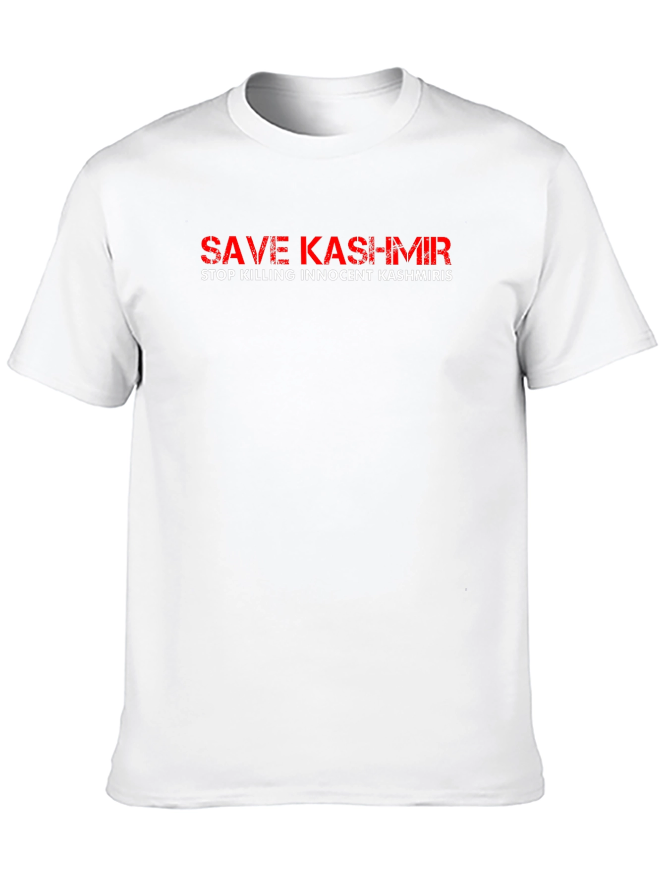 Save Kashmir Graphic Tee - Black Cotton Activist Shirt