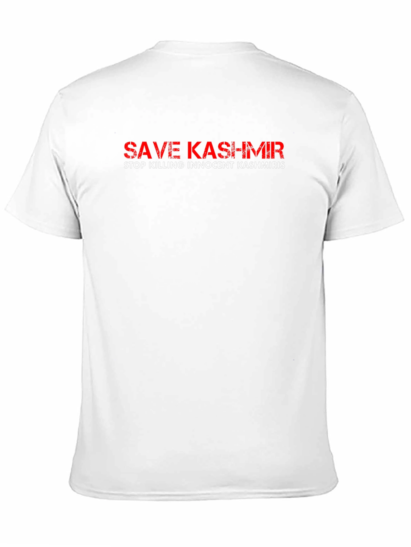 Save Kashmir Graphic Tee - Black Cotton Activist Shirt
