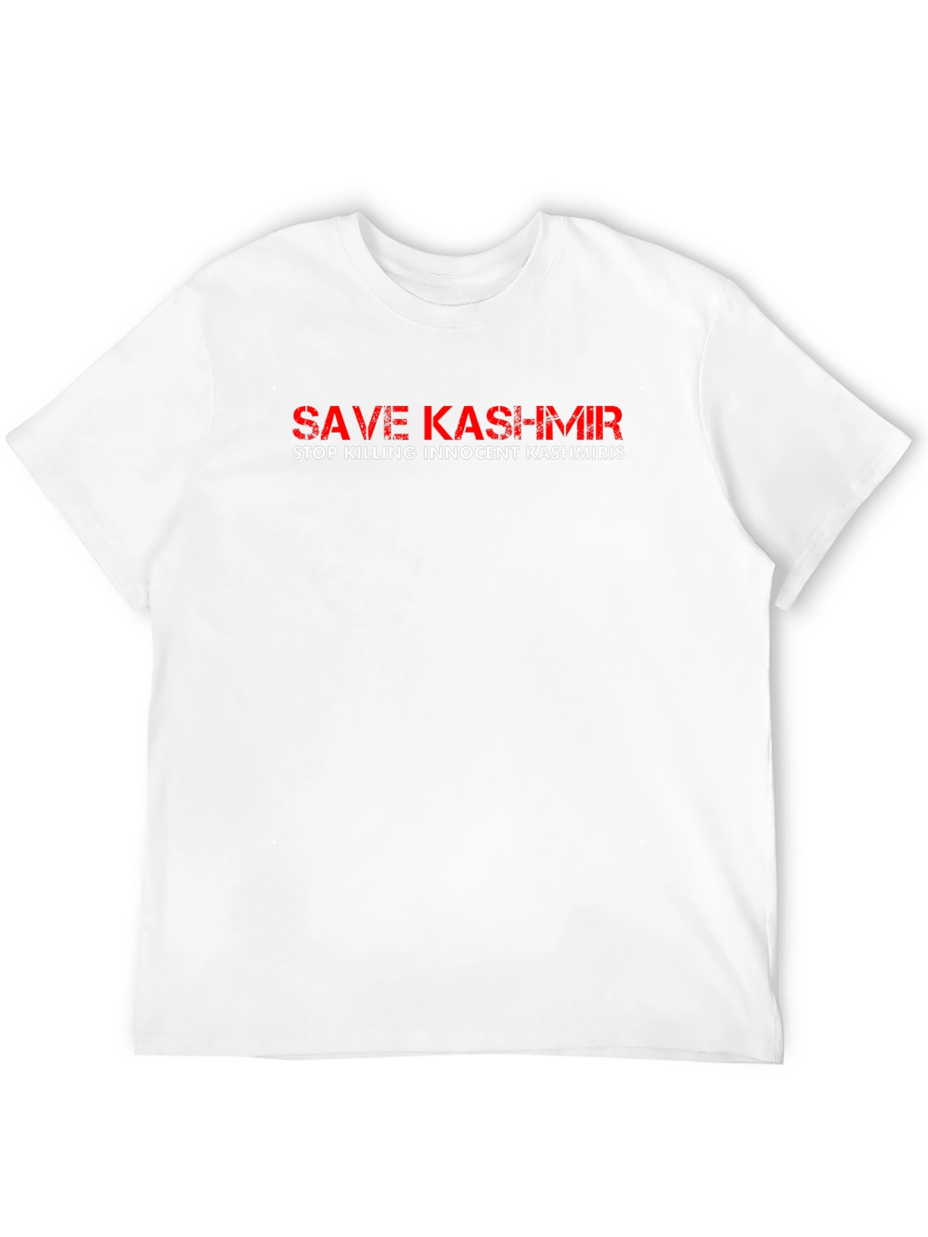 Save Kashmir Graphic Tee - Black Cotton Activist Shirt