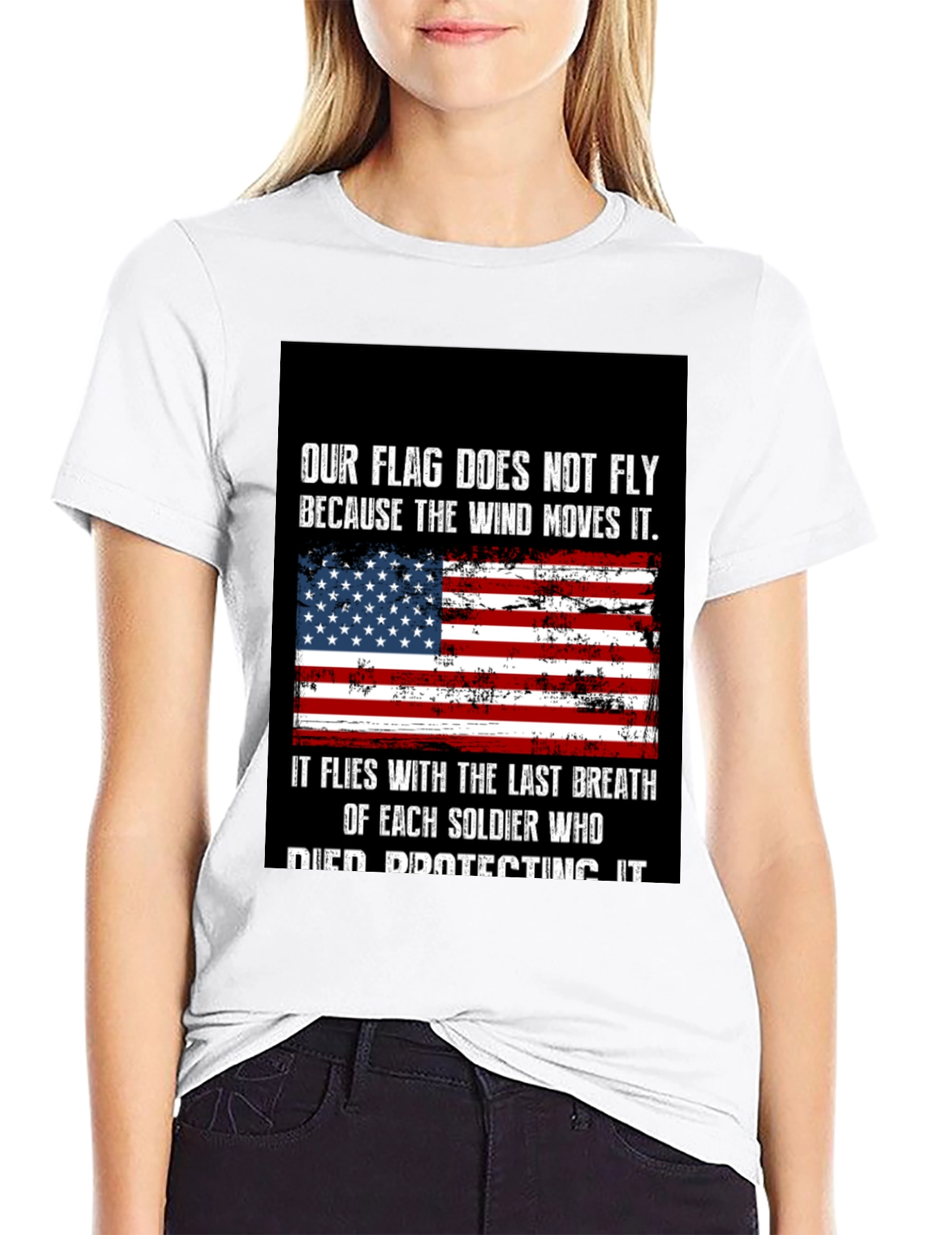Patriotic USA Flag Soldier T-Shirt