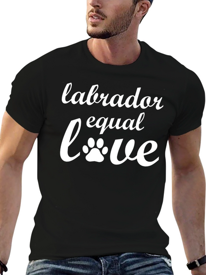 Labrador Equal Love Black T-Shirt