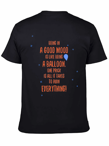 Funny Mood Balloon Graphic Tee - Humor T-Shirt
