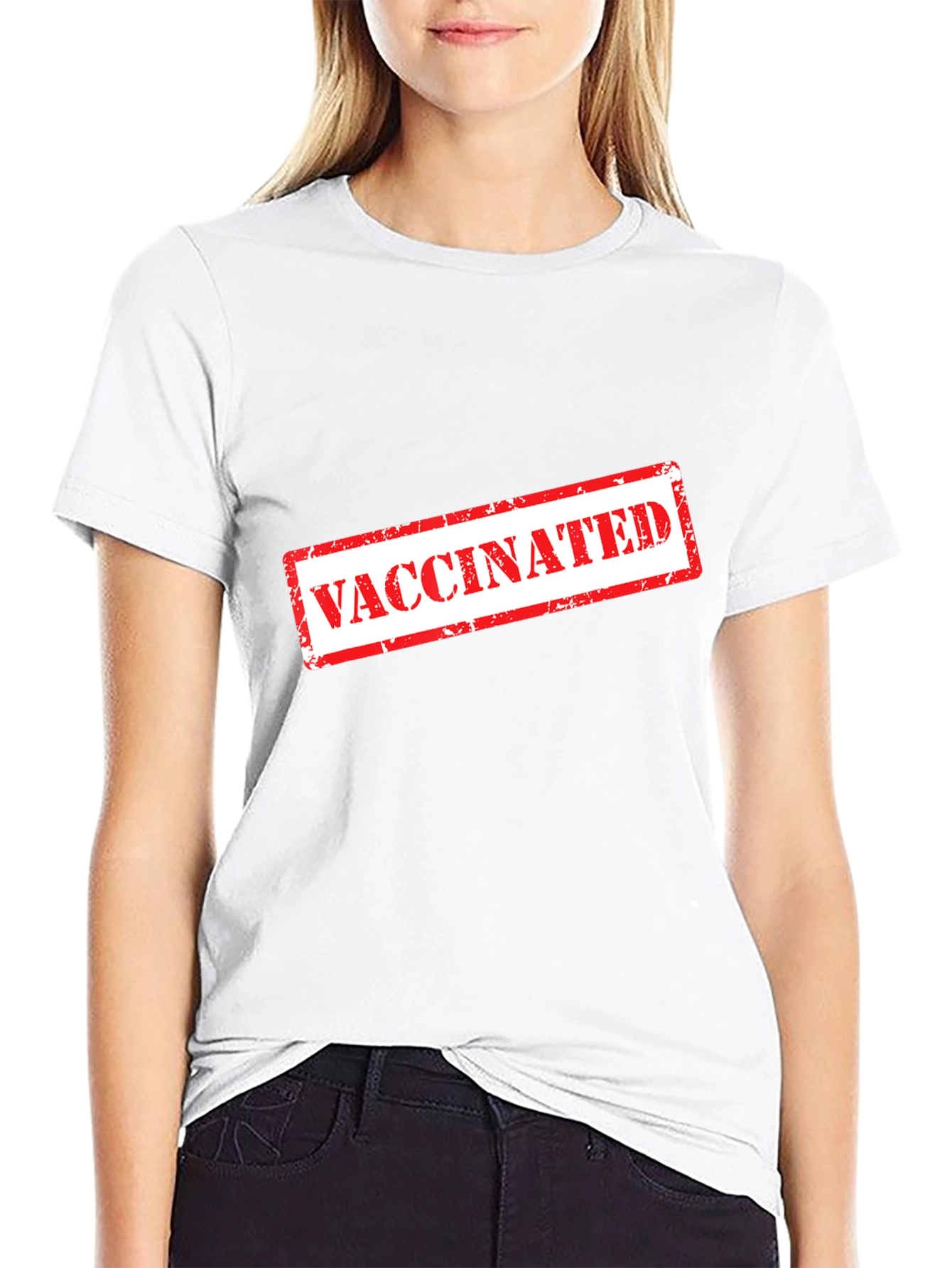 Vaccinated Stamp T-Shirt - Show Your Status