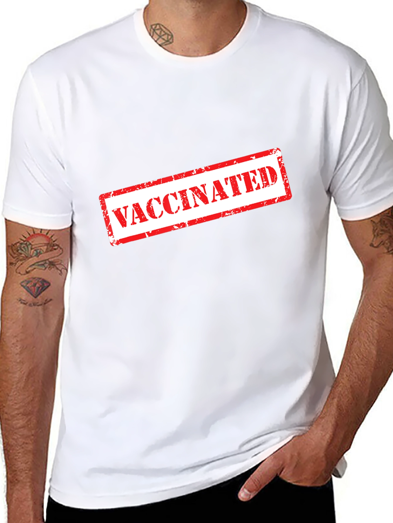 Vaccinated Stamp T-Shirt - Show Your Status