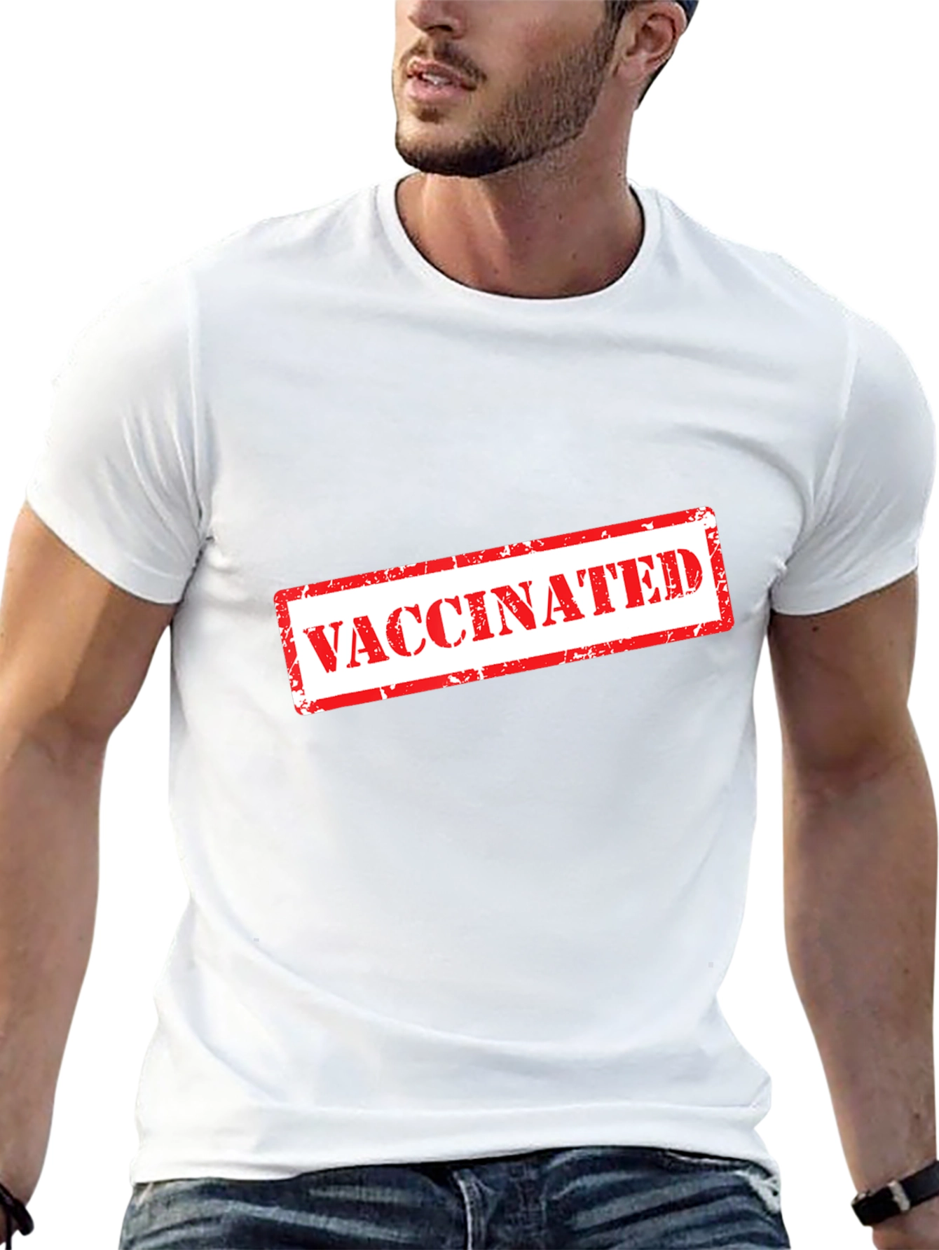 Vaccinated Stamp T-Shirt - Show Your Status