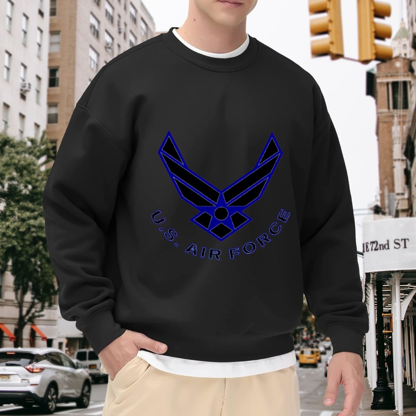 U.S. Air Force Insignia Graphic Crewneck Sweatshirt