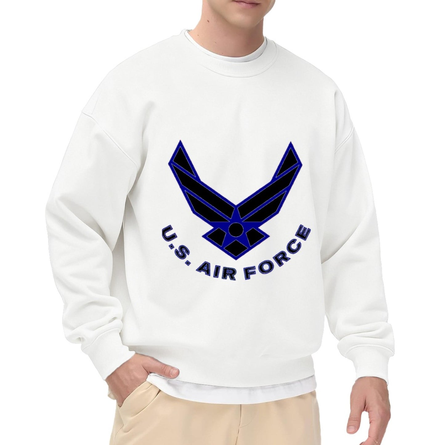 U.S. Air Force Insignia Graphic Crewneck Sweatshirt