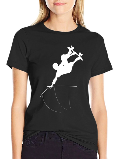 Skater Silhouette Graphic Tee - Cool Black T-Shirt