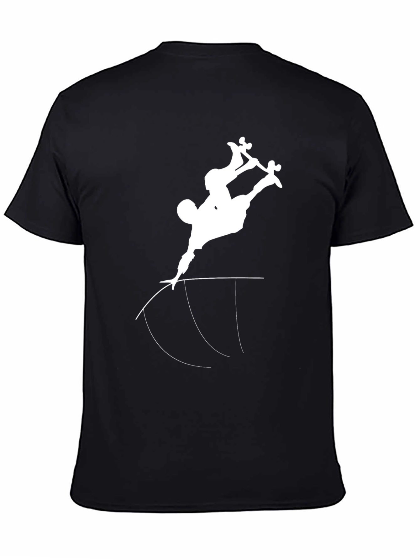 Skater Silhouette Graphic Tee - Cool Black T-Shirt