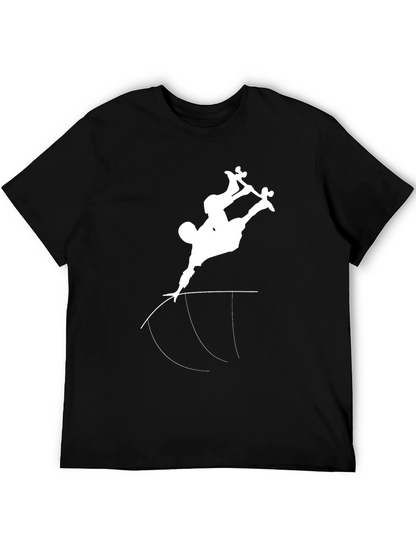 Skater Silhouette Graphic Tee - Cool Black T-Shirt
