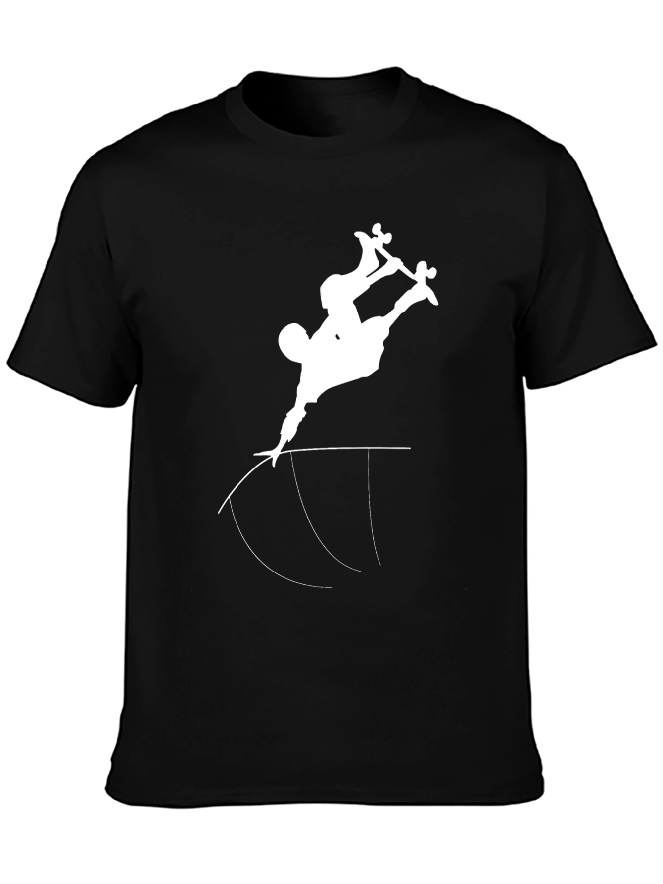 Skater Silhouette Graphic Tee - Cool Black T-Shirt