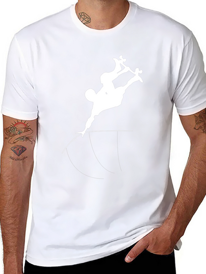 Skater Silhouette Graphic Tee - Cool Black T-Shirt