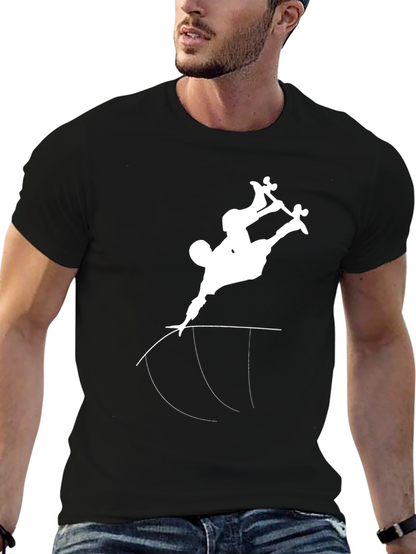 Skater Silhouette Graphic Tee - Cool Black T-Shirt