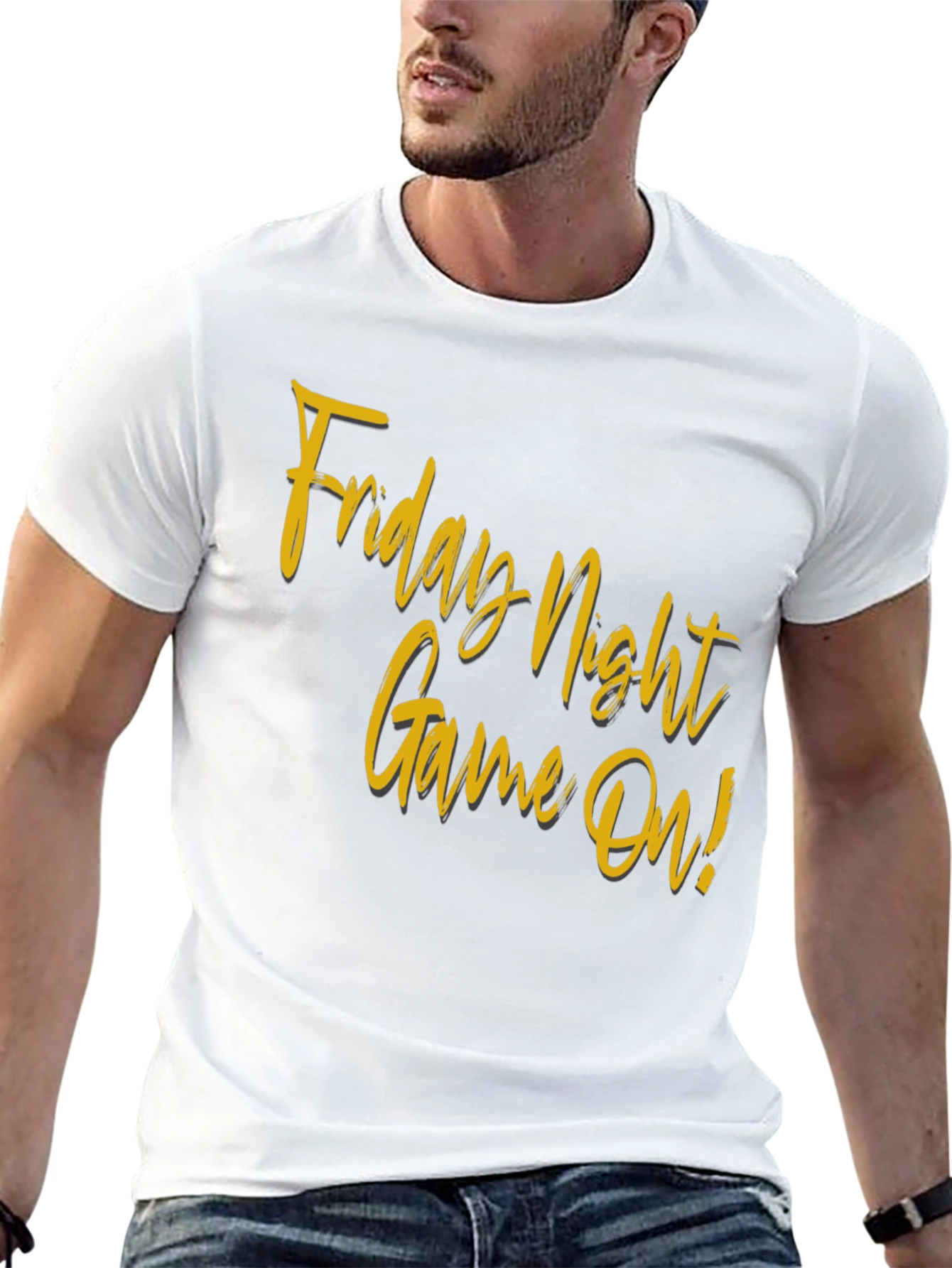 Friday Night Game On! Black T-Shirt