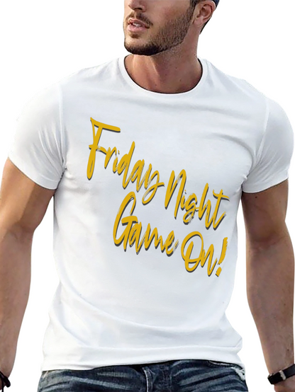 Friday Night Game On! Black T-Shirt