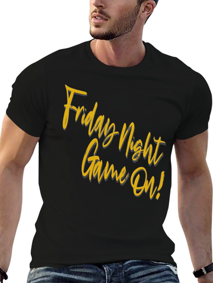 Friday Night Game On! Black T-Shirt