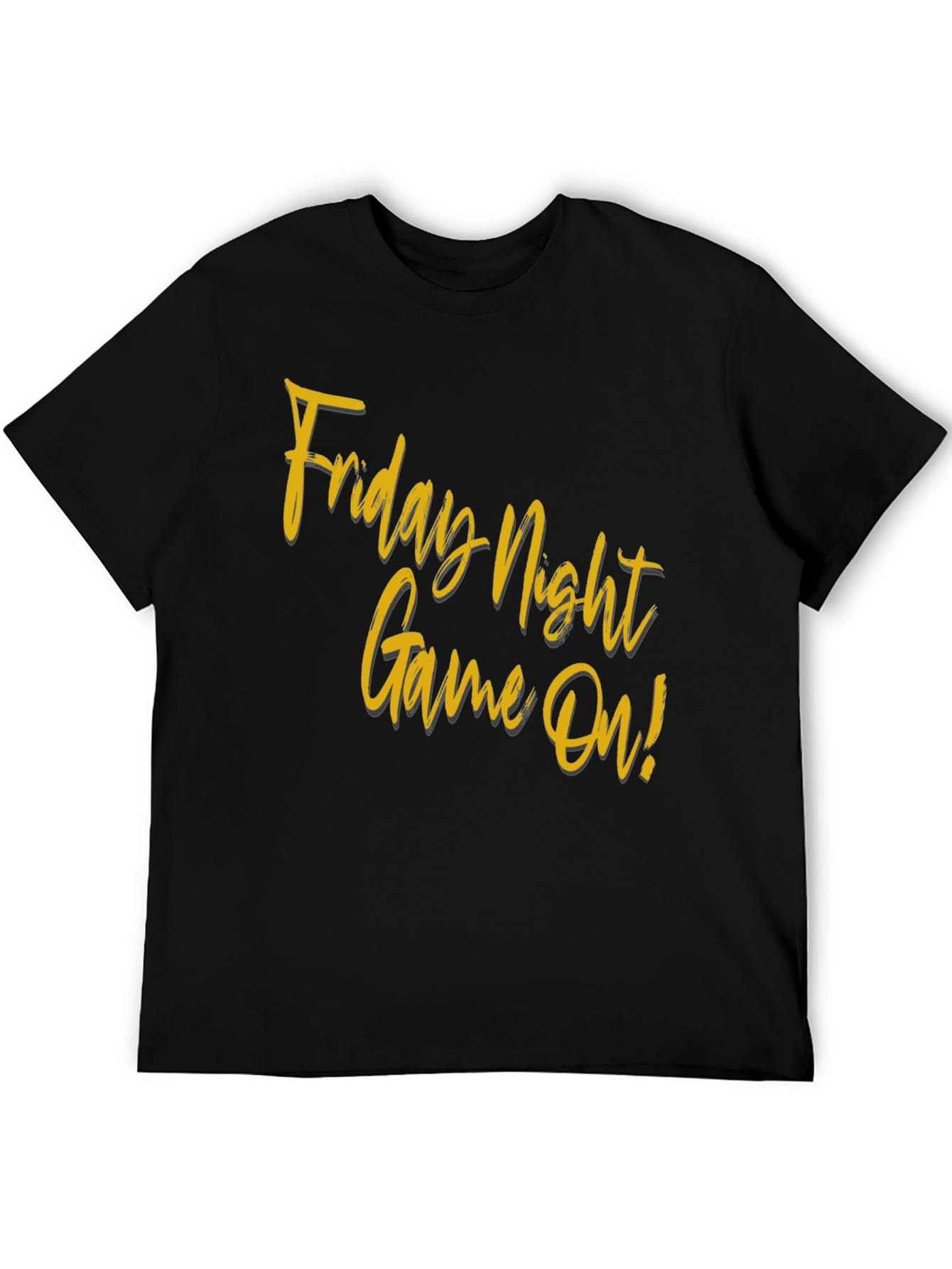 Friday Night Game On! Black T-Shirt