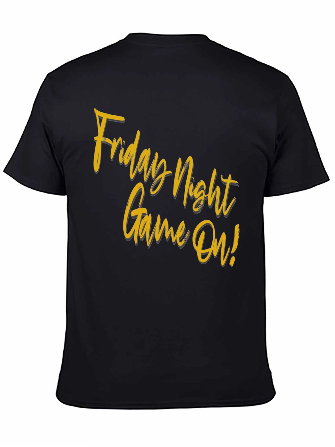 Friday Night Game On! Black T-Shirt