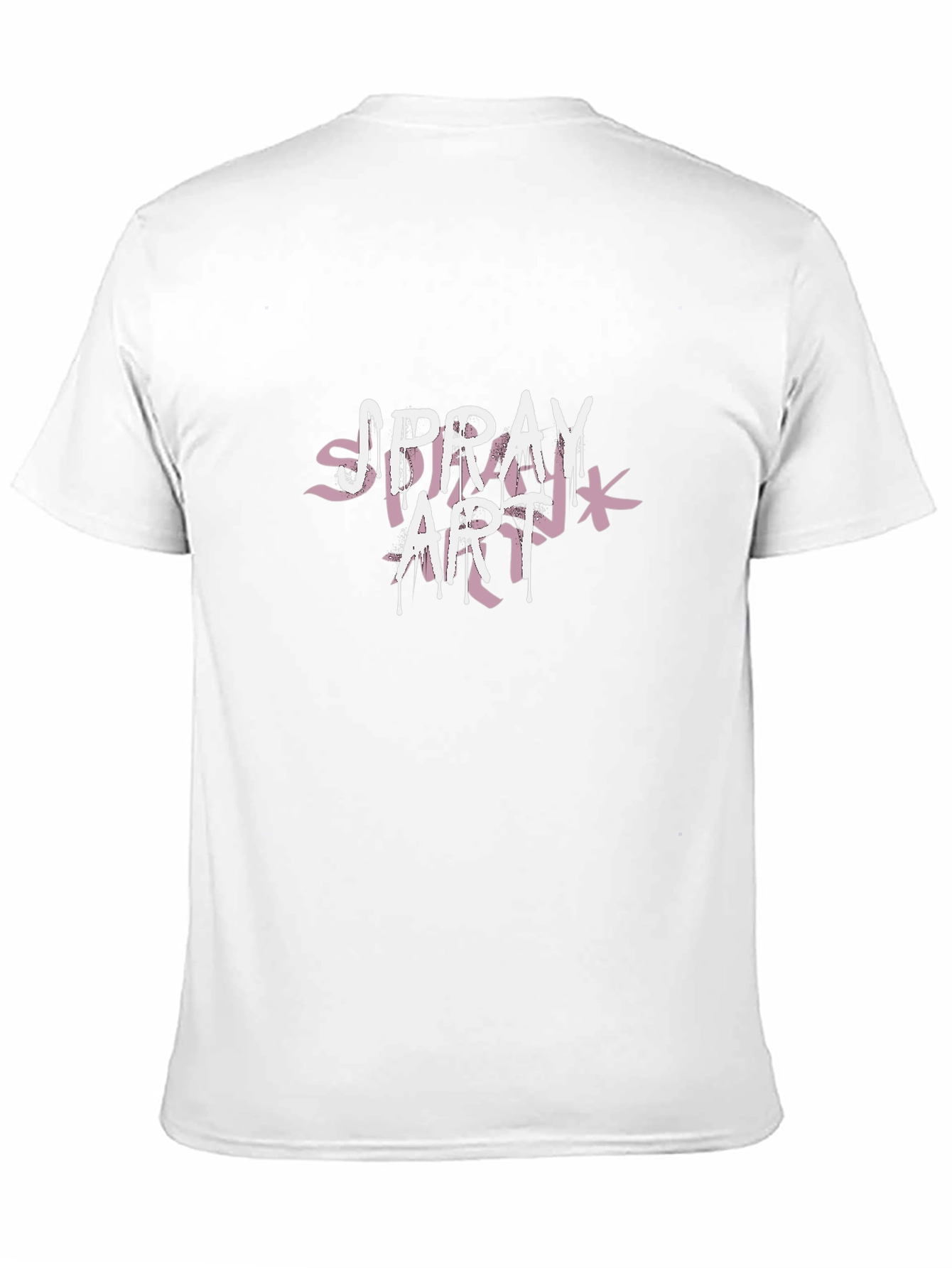 Spray Art Graphic Print Black T-Shirt