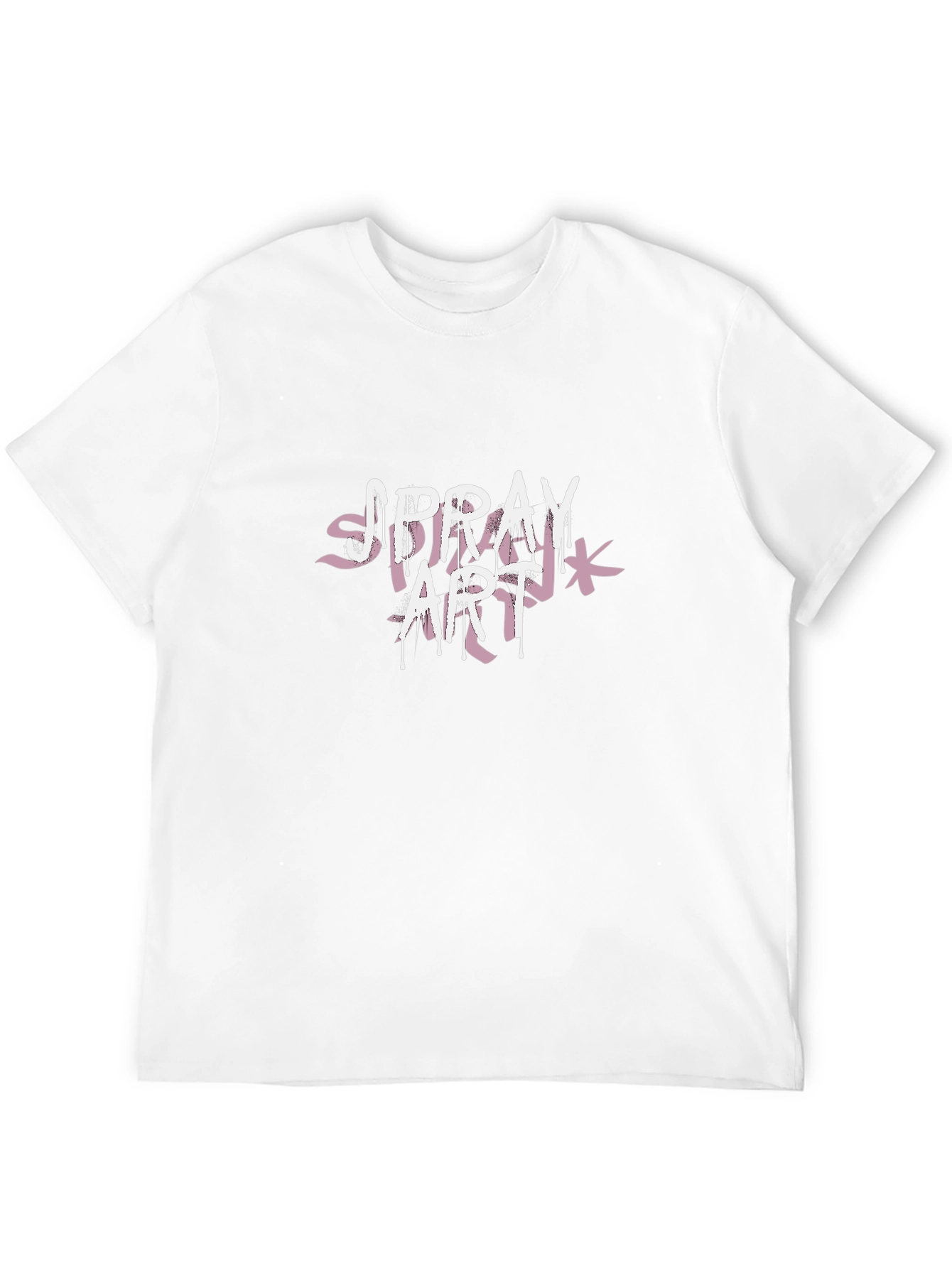 Spray Art Graphic Print Black T-Shirt
