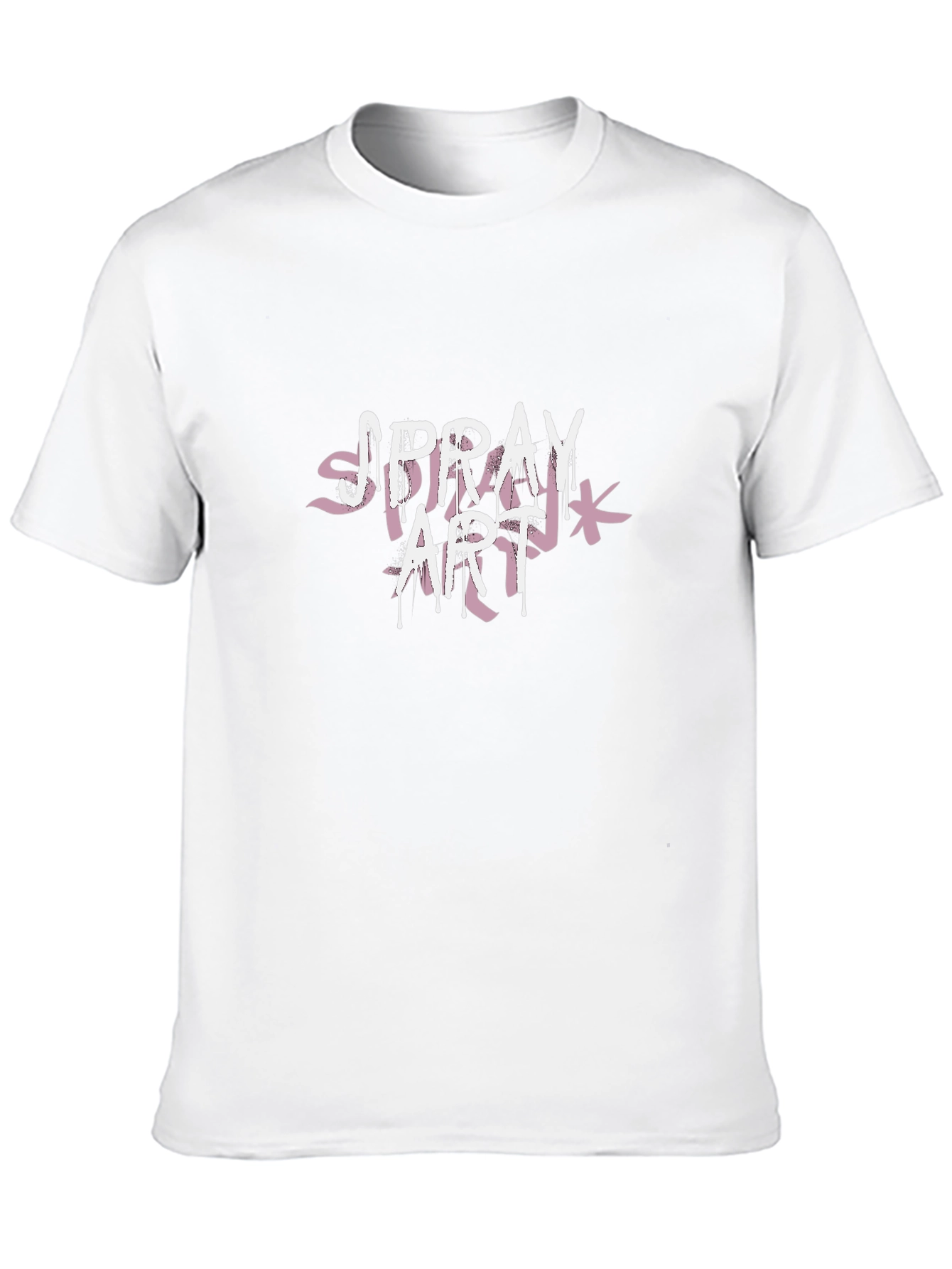 Spray Art Graphic Print Black T-Shirt