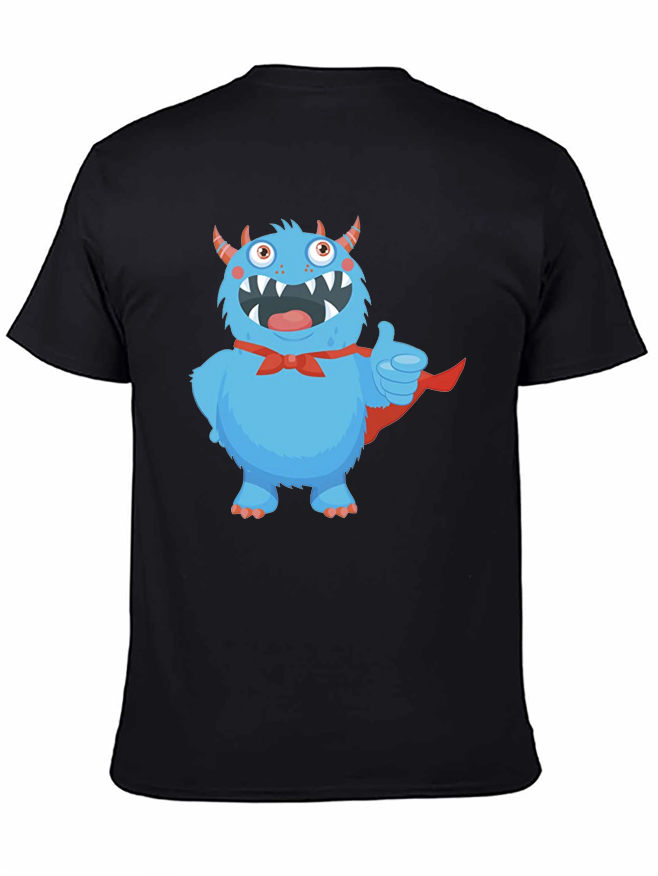 Monster Graphic Tee - Cute Blue Cartoon Character