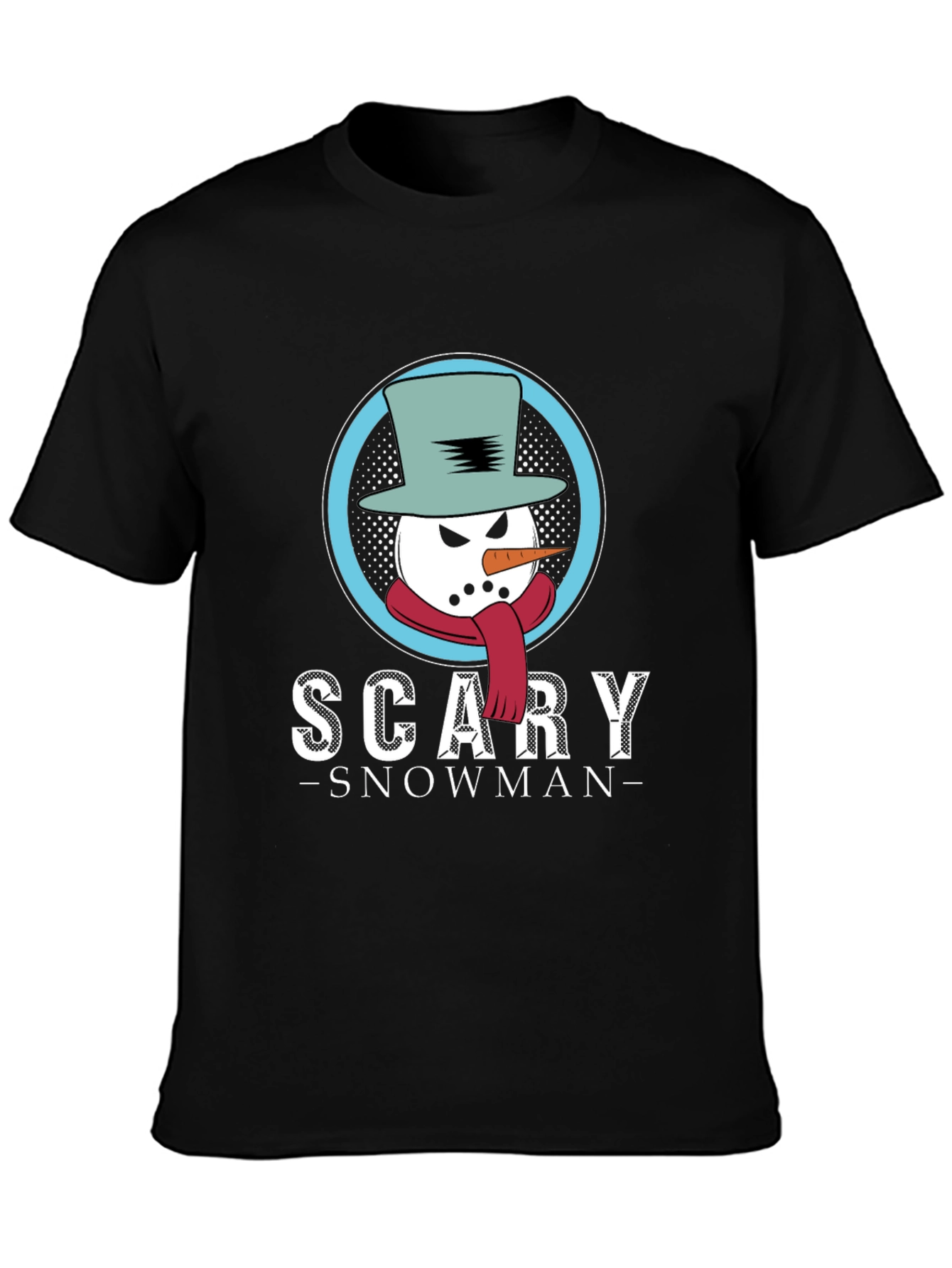 Scary Snowman Graphic T-Shirt