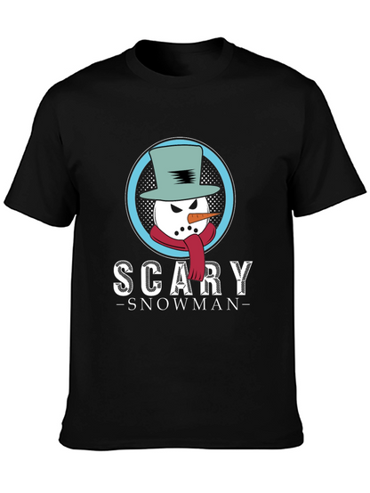 Scary Snowman Graphic T-Shirt