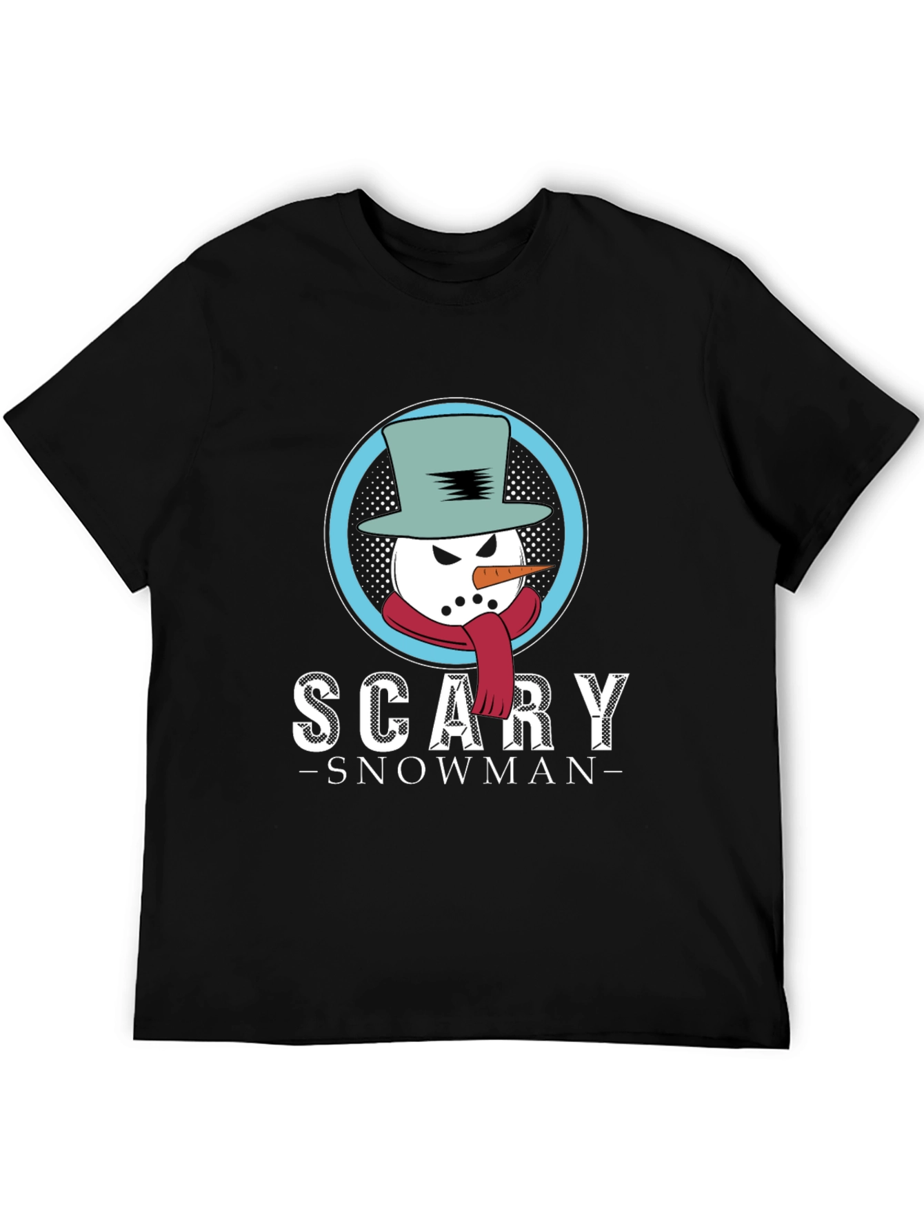 Scary Snowman Graphic T-Shirt