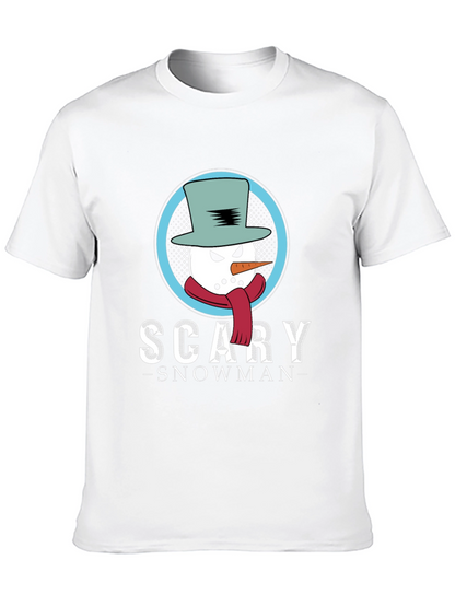 Scary Snowman Graphic T-Shirt