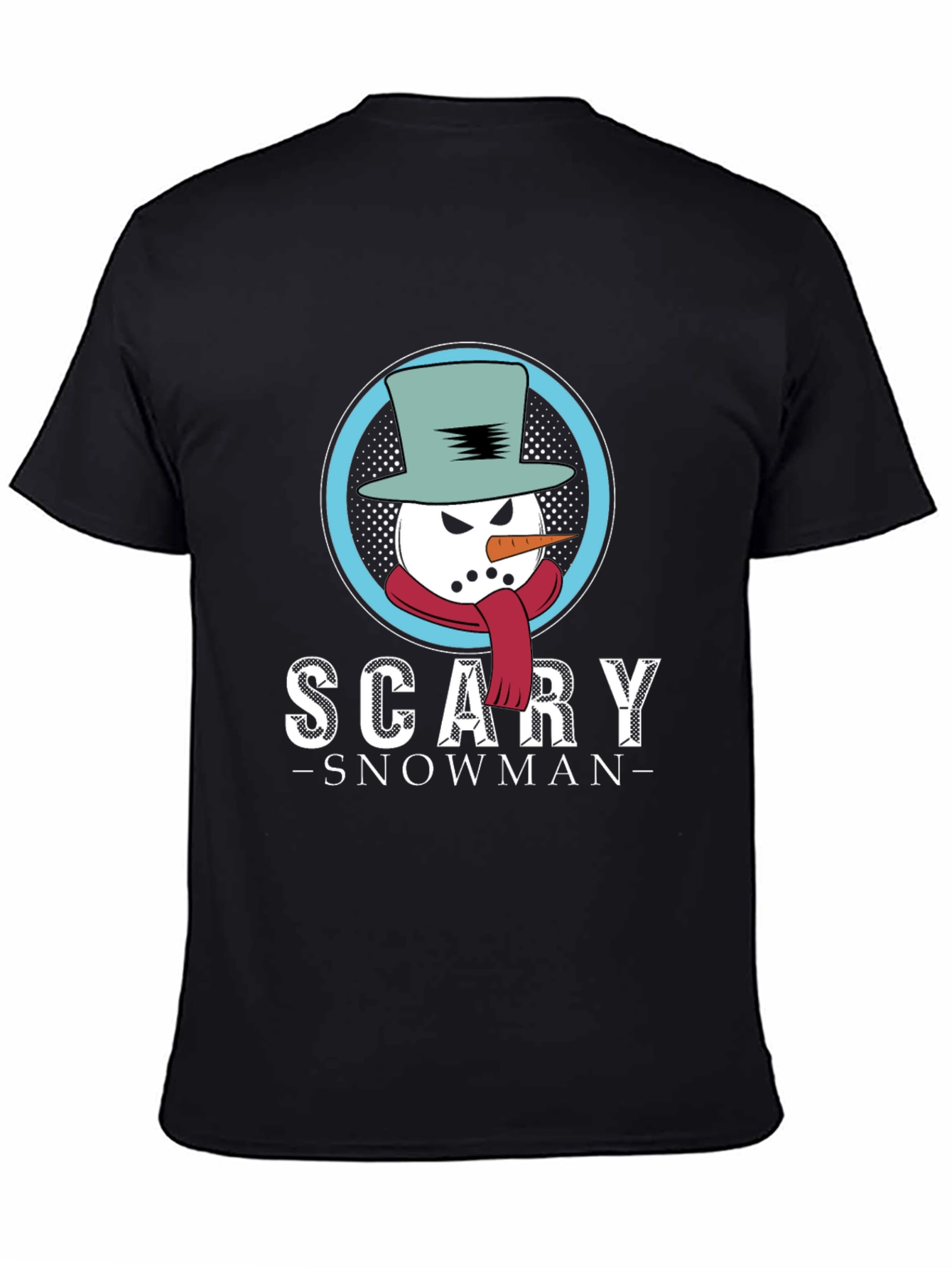 Scary Snowman Graphic T-Shirt