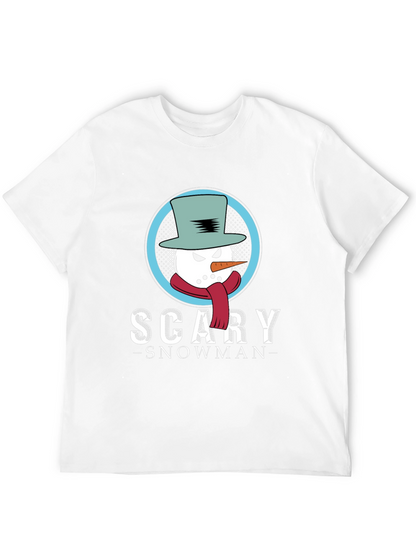 Scary Snowman Graphic T-Shirt