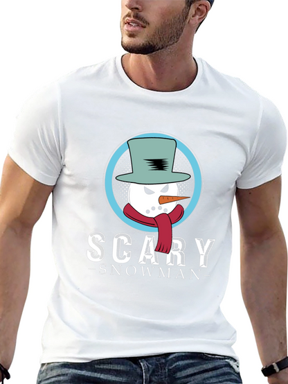Scary Snowman Graphic T-Shirt