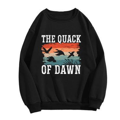 Retro Sunset Duck "The Quack of Dawn" Graphic Crewneck