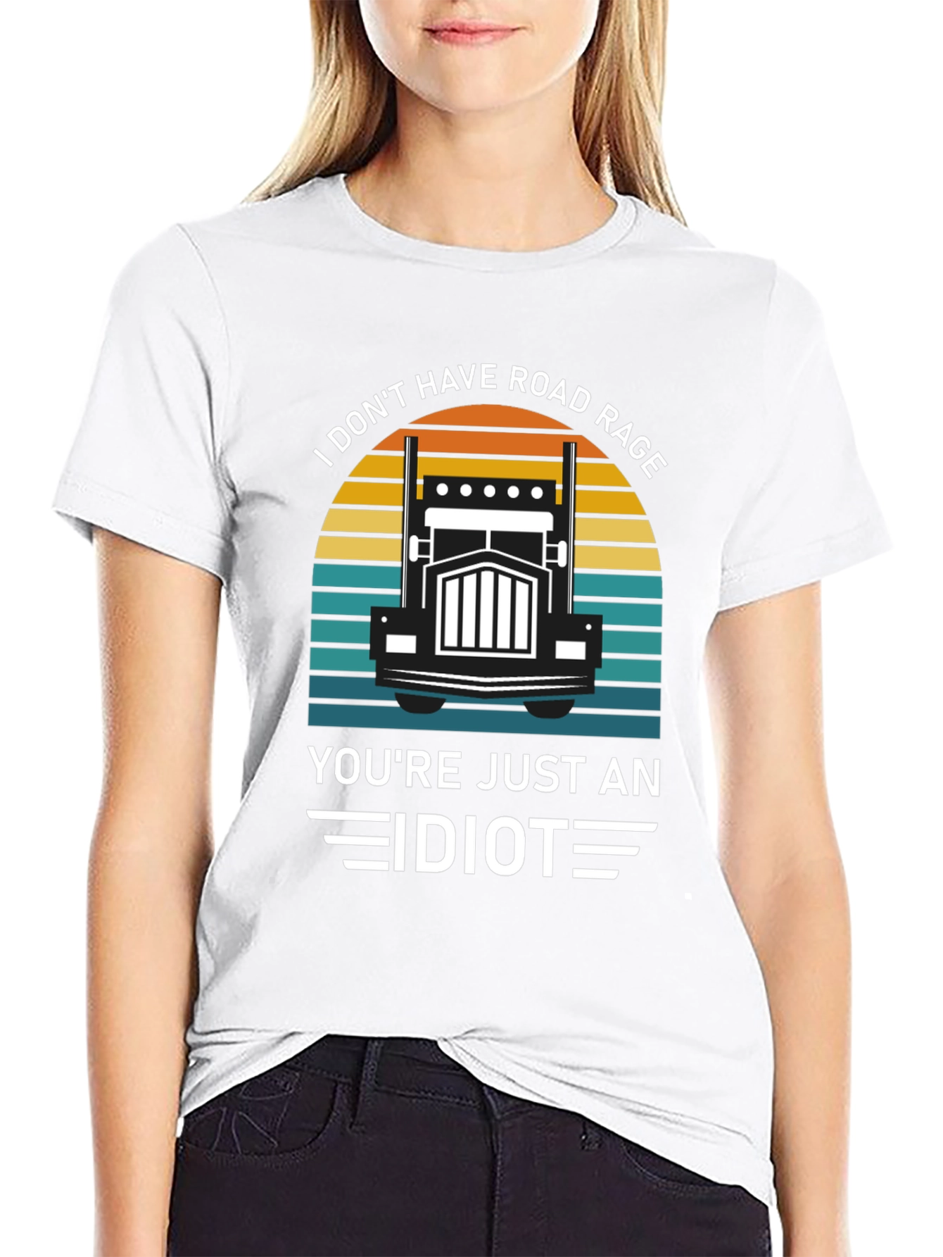 Road Rage Trucker Humor Graphic T-Shirt