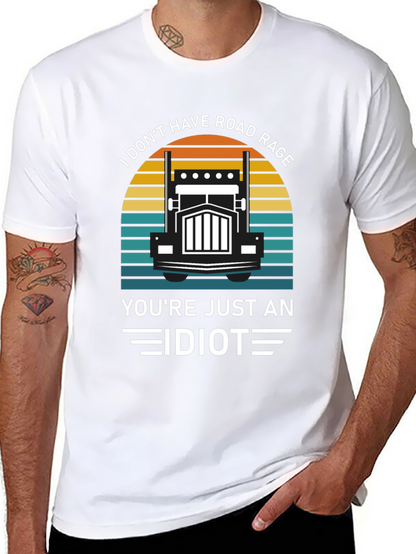 Road Rage Trucker Humor Graphic T-Shirt