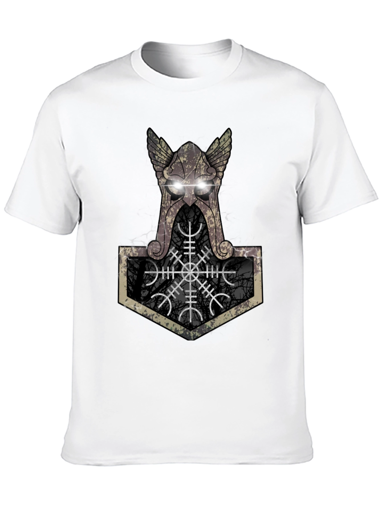 Viking Hammer Graphic Tee - Black