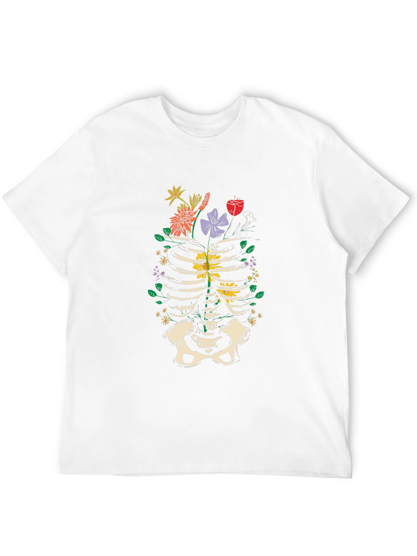 Floral Ribcage Anatomy T-Shirt