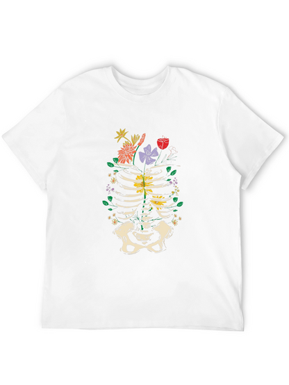 Floral Ribcage Anatomy T-Shirt