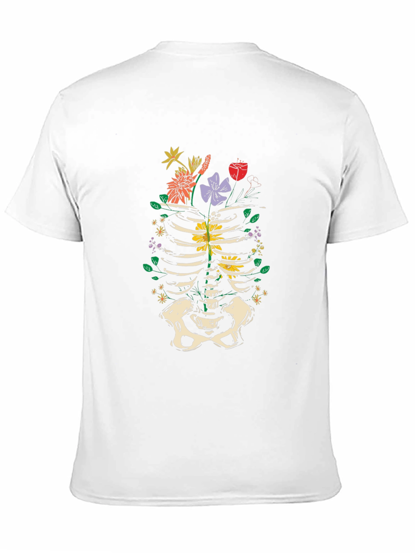 Floral Ribcage Anatomy T-Shirt